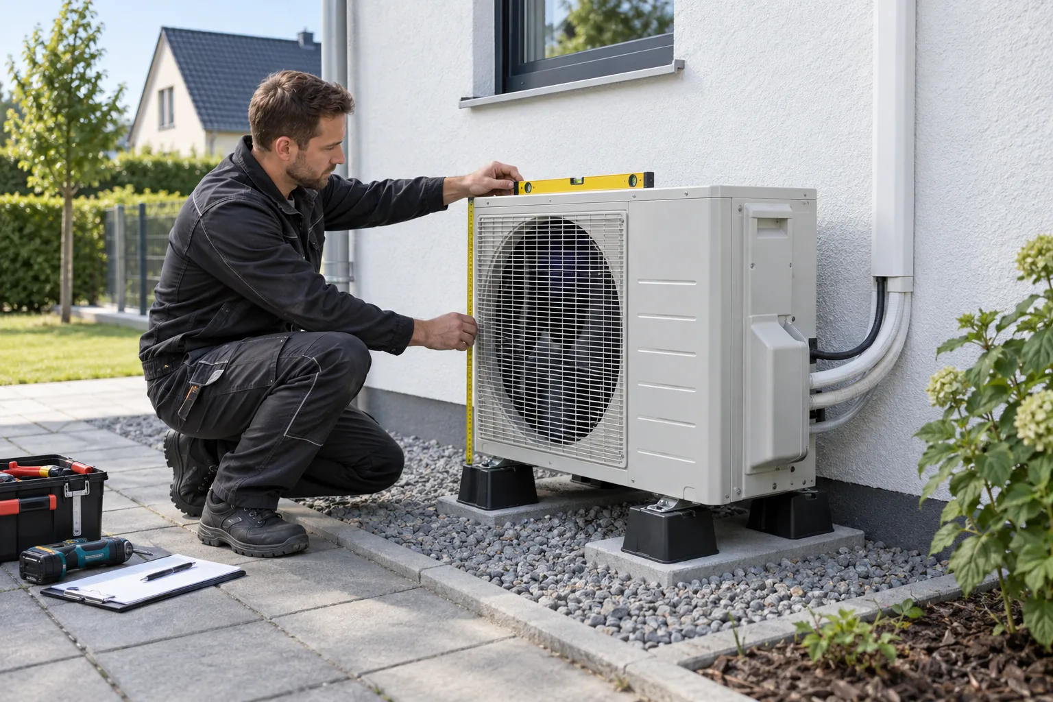 Klimaanlage Außengerät: Fachbetrieb prüft Standort, Abstand und vibrationsarme Aufstellung