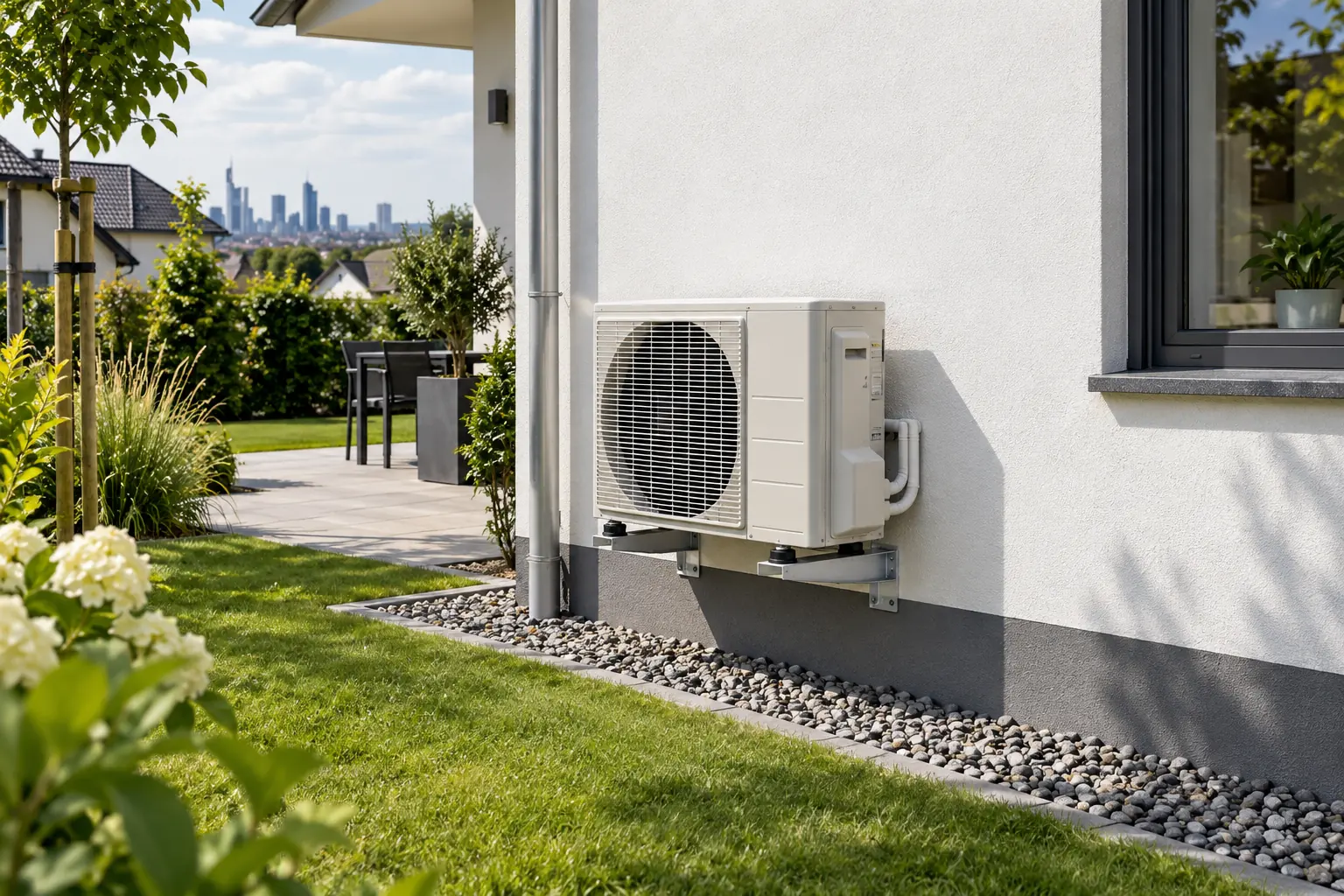 Klimaanlage Außengerät: geeigneter Standort mit freier Luftführung und schwingungsarmer Wandmontage