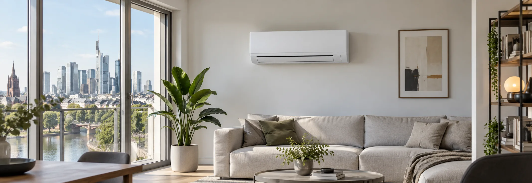 Klimaanlage Frankfurt am Main: Split-Klimaanlage in einer modernen Wohnung
