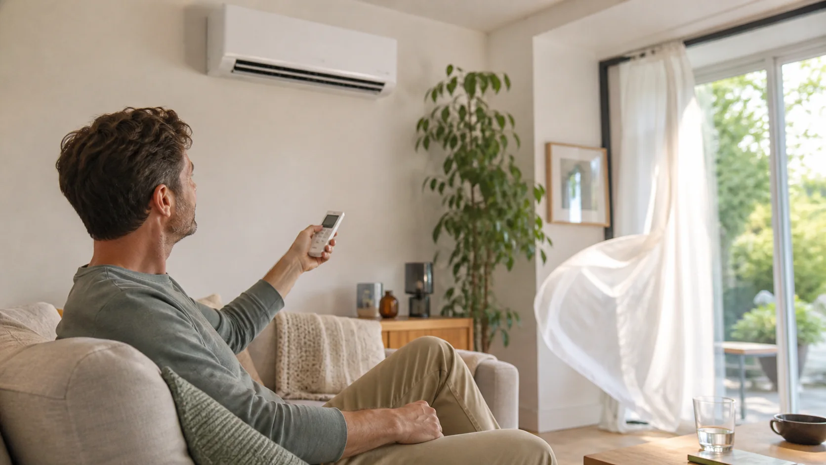 Moderne Klimaanlage für komfortables Kühlen und Heizen