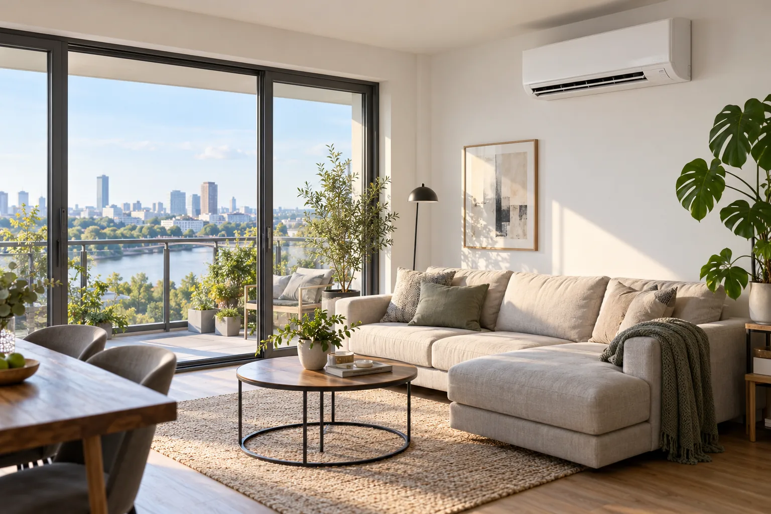 Klimaanlage Offenbach am Main: Split-Klimaanlage in einer modernen Wohnung